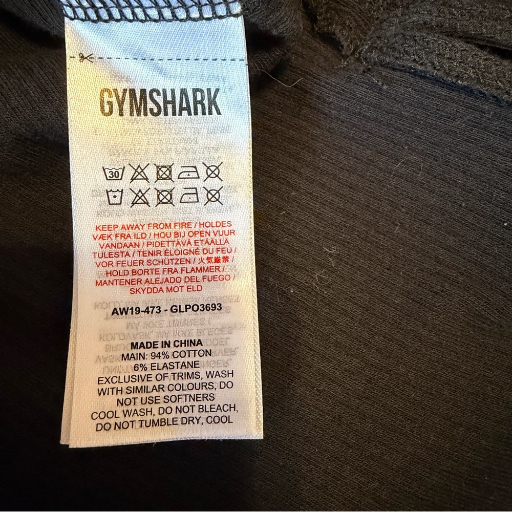 Gymshark hooded ribbed wrap top, black, size M - Picture 9 of 9